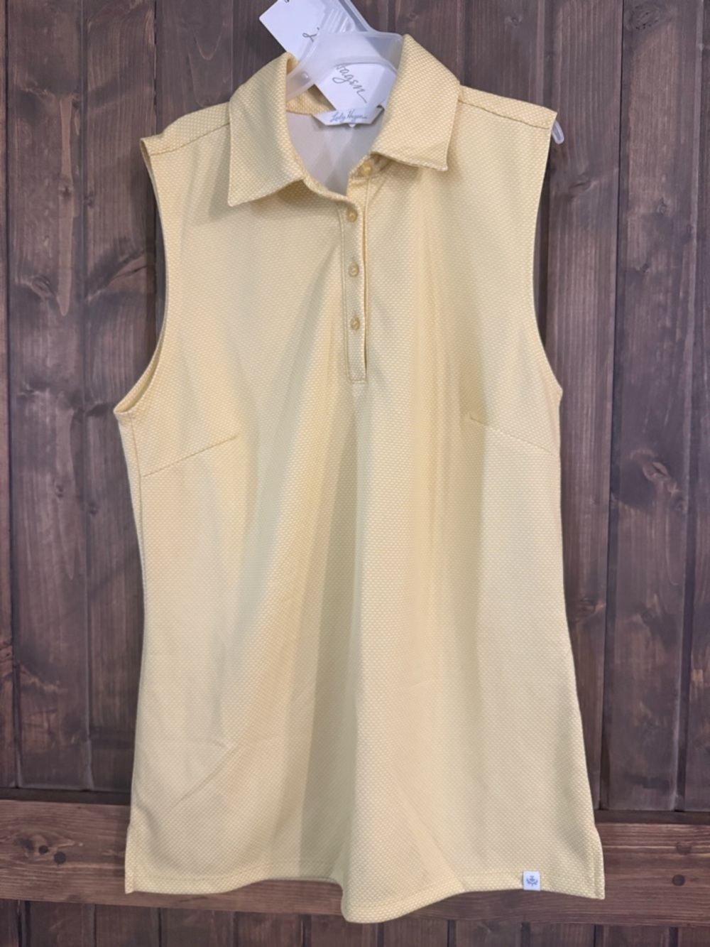 Lady Hagen Yellow Sleeveless Polo Tunic